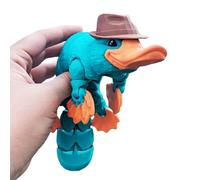 3D Printed Articulated Platypus, Flexible Dynamic Animals Toys,Easter Basket Stuffers Prefilled Easter Egg Fillers, Adults Fidget Toys for Autism ADHD (Small-6Inch)