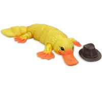 3D Printed Articulated Platypus - Flexible Jointed Animal Model for Adults & Collectors, Safe PLA Material, Home Decor, Unique Gift Idea, Adults Fidget Toys for Autism ADHD (Yellow & Orange, S)