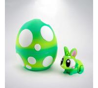3D Printed Articulated Rabbit Fidget Toy, Flexible Easter Bunny Egg Decor for Home Office & Easter Basket Stuffers (Green)