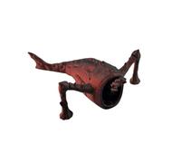 3D Printed Articulated Sea Monster Fidget Toy, Flexible PLA Deep Sea Creature Figurine, Poseable Ocean-Themed Desk Ornament and Unusual Collectable Gift for Adults and Teens, Red Black