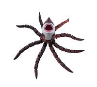 3D Printed Articulated Sea Monster Fidget Toy, Flexible PLA Deep Sea Creature Figurine, Poseable Ocean-Themed Desk Ornament and Unusual Collectable Gift for Adults and Teens, Red
