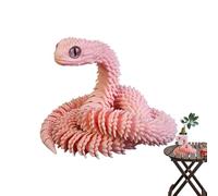 3D Printed Articulated Snake - 3D Animal Model Ornaments | Creative 3D Animal Snake Model Desktop Ornament for Girls, Kid, Adults