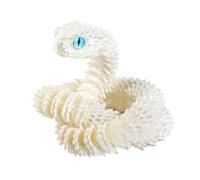 3D Printed Articulated Snake Models Craft Ornament, Simulated Snake Model Decoration with Flexible Joints(30CM,White)