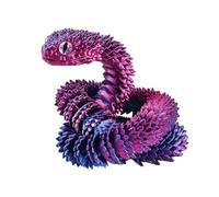 3D Printed Articulated Snake Models Craft Ornament, Simulated Snake Model Decoration with Flexible Joints(30CM,Purple)