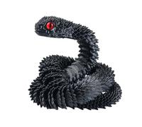 3D Printed Articulated Snake Models Craft Ornament, Simulated Snake Model Decoration with Flexible Joints(30CM,Black)