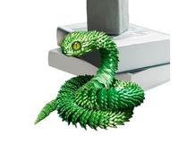 3D Printed Articulated Snake,Realistic Snake Animals Toy Desk Decor | Creative 3D Animal Snake Model Desktop Ornament for Girls, Kid, Adults
