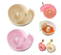 3D Printed Automatic Vegetable and Fruit Washer, Berries Wash Bowl, Cute Snail-Shaped Automatic Fruit Washing Bowl with Strainer, Fruits Cleaning Spinner Machine Cleaner Drain Basket