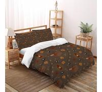 3D Printed Autumn Spider Web Magic Duvet Cover Plant Fruit Bedding Set 3Pcs Soft Microfiber with Pillowcases,Hidden Zipper for Kid Teens Super King（260x220cm） Room Decor