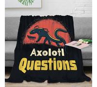 3D Printed Axolotl cartoon Warm Blanket Microfiber Ultra Warm Thermal Bedding fantasy creature design Travel Blanket Compact Portable Non Pilling for Campers Travellers Families 40x50inch(100x130cm)