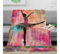 3D Printed Ballet Dance Throw Blanket Soft And Warm Super Soft Cozy Fuzzy Warm Throws with Anti-wrinkle/anti-tarnishing Lightweight Kids Boys Girls Christmas Birthday Present Present 60x80inch(150x200