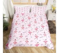 3D Printed Ballet Dancer Duvet Cover Super King Size For Kids Teens Gymnastics Bedding Set The Ultra-Soft 3 Pieces includes 1 Quilt Covers 260x220 and 2 Pillowcases L.2106