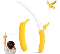 3D Printed Banana Sword, Plastic Extendable Banana Wand, Retractable Banana Shaped Stretchable Toy, Holiday Role-Playing Prop Sword Toy, for Party Play and Fun Novelty Scenes (2Pcs-C) (1pcs, White)