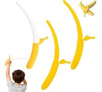 3D Printed Banana Sword, Plastic Extendable Banana Wand, Retractable Banana Shaped Stretchable Toy, Holiday Role-Playing Prop Sword Toy, for Party Play and Fun Novelty Scenes (2Pcs-C) (3pcs-b)