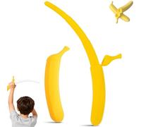 3D Printed Banana Sword, Plastic Extendable Banana Wand, Retractable Banana Shaped Stretchable Toy, Holiday Role-Playing Prop Sword Toy, for Party Play and Fun Novelty Scenes (2Pcs-C) (1pcs, Yellow)