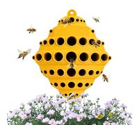 3D Printed Bee House, Waterproof Outdoor Wild Bee Hotel Pollination | Wall Mounted Hanging Insect Nesting Area for Garden, Yard, Patio, Balcony, Fence Post