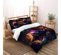 3D Printed Black Swan Quilt Cover Wild Animal Bird Bedding Set 3Pcs Soft Microfiber with Pillowcases,Hidden Zipper for Junior Collection King(220x240cm) Room Decor