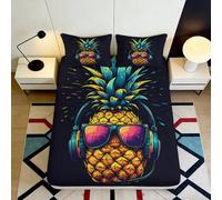 3D Printed Bloom Floral Fitted Sheet Microfiber Deep Pocket Non-Slip Bedroom Bedding Floral Mattress Fitted Cover Super King（180x200cm）