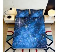 3D Printed Blue Python Fitted Sheet Microfiber Non Slip Machine Washable Bedroom Decor Serpent Bed Cover for All Ages 90x200x25cm