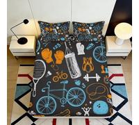 3D Printed Blue Rose Candle Book Fitted Sheet Microfiber Deep Pocket Bedroom Bedding Blue Rose Mattress Fitted Cover Super King（200x220cm）