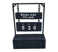 3D Printed Book Counter,Chapter Counter Display with Digital Storage, Book Counting Sign for Reading Goal Display, Reading Challenge Sign,Gift for Readers, Teachers & Library Lovers (A)