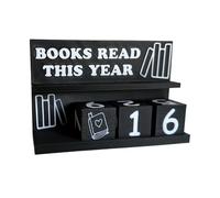 3D Printed Books Read This Year Tracker, Book Counter Sign for Reading Goal Display, Fashion 3-Digit Reading Tracker Up to 999 Books, R-eading Challenge Gift with Drawer and N-umber Blocks for Readers
