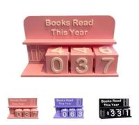 3D Printed Books Read This Year Tracker Bookshelf Decor Book Read This Year Counter Book Counter Sign for Reading Goal Display Modern ReadingCounter Up to 999 Books Reading Challenge Gift for Readers