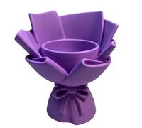 3D Printed Bouquet Pen Holder with Butterfly Bow Decoration for Desk Organizers and Plant Pots Multicolor Option Flower Container Pen Cup