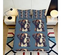 3D Printed Boxer Pattern Fitted Sheet, Microfiber Bed Cover, Non-Slip, Home
