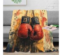 3D Printed boxing gloves art Couch Blanket Microfiber Ultra Soft Warm Bedding vintage boxing poster Cozy Throw Blanket Wrinkle Resistant Anti Static for Adults Kids Families 70×80inch(180x200cm)