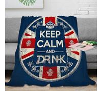 3D Printed British flag design Living Room Throw Microfiber Soft Warm Bedding Breathable Vintage UK Cozy Throw Blanket Machine Washable No Shedding for Students Gamers Teens 60x80inch(150x200cm)