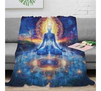 3D Printed Buddha Statue Blanket Fluffy Soft Cozy Super Soft Cozy Fuzzy Warm Throws with Anti-wrinkle/anti-tarnishing Lightweight Kids Boys Girls Christmas Birthday Present Present 80x90inch(200x230cm