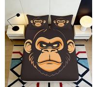 3D Printed Bulldog Microfiber Fitted Sheet Non-Slip Deep Pocket Bedroom Bedding Bulldog Mattress Fitted Cover Washable 160x200x25cm