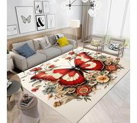 3D Printed Carpet Animal Butterfly Child Bedroom Play Mat Flannel Memory Foam Large Area Rug For Living Room Non-Slip Kids Girl Boy Room Play Crawl Floor Mat 50 X 80 Cm -1683178679704