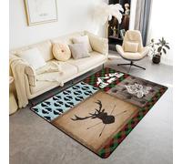3D Printed Carpet Animal Elk Child Bedroom Play Mat Flannel Memory Foam Large Area Rug For Living Room Non-Slip Kids Girl Boy Room Play Crawl Floor Mat 180 X 280 Cm -4753443343053