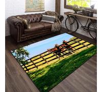 3D Printed Carpet Animal Horse Child Bedroom Play Mat Flannel Memory Foam Large Area Rug For Living Room Non-Slip Kids Girl Boy Room Play Crawl Floor Mat 200 X 300 Cm -3545220959798