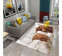 3D Printed Carpet Cute Kids Room Decor Carpets Child Play Crawl Area Rugs Soft Animal Scottish Highland Cow - Polyester Soft Touch Easy Clean - For Sofa Mat Door Mat Kitchen Bedroom 50 X 80 Cm-5L7V6J4