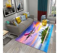 3D Printed Carpet Cute Kids Room Decor Carpets Child Play Crawl Area Rugs Soft Flannel Memory Foam Home Large Mat Airplane Flying In The Sky - Polyester Soft Touch Easy Clean 200 X 300 C -608857102378