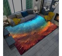 3D Printed Carpet Cute Kids Room Decor Carpets Child Play Crawl Area Rugs Soft Flannel Memory Foam Home Large Mat Beautiful Colorful Clouds And Starry Sky - Polyester Soft Touch Easy Clean 100 X 200