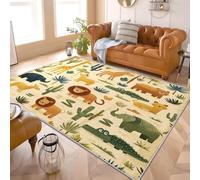 3D Printed Carpet Floor Mat 60x90 cm Cartoon Animal Theme Super Soft Touch Area Rugs Easy Clean, Stain Resistant Anti-slip Brown With Rubber Backing Machine Washable Fluffy Rug