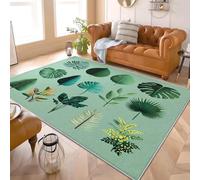 3D Printed Carpet Floor Mat 60x90 cm Monstera Deliciosa Theme Super Soft Touch Area Rugs Easy Clean, Stain Resistant Anti-slip Green With Rubber Backing Machine Washable Fluffy Rug