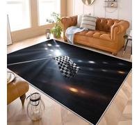 3D Printed Carpet Floor Mat 80x150 cm 3d Racing Flags Super Soft Touch Area Rugs Easy Clean, Stain Resistant Anti-slip Black With Rubber Backing Machine Washable Fluffy Rug