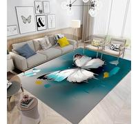 3D Printed Carpet Learn Animal Butterfly Child Bedroom Play Mat Flannel Memory Foam Large Area Rug For Living Room Non-Slip Kids Girl Boy Room Play Crawl Floor Mat 50 X 80 Cm -139773391792
