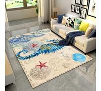 3D Printed Carpet Learn Animal Seahorse Child Bedroom Play Mat Flannel Memory Foam Large Area Rug For Living Room Non-Slip Kids Girl Boy Room Play Crawl Floor Mat 40 X 60 Cm -8344117555771