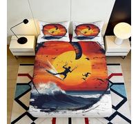 3D Printed Cartoon Monster Truck Fitted Sheet Microfiber Deep Pocket Non-Slip Fire Truck Theme Bedroom Bedding Mattress Fitted Cover Washable for All Ages 90x200x25cm