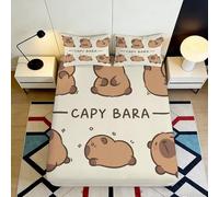 3D Printed Cartoon Owl Fitted Sheet Microfiber Deep Pocket Non-Slip Bedroom Bedding Cartoon Owl Mattress Fitted Cover Small Double（140x200cm）