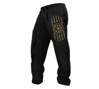 3D Printed Casual Sports Pants with Viking Viking Pattern Nordic Retro Drawstring Jogger Pants for Men Tracksuit Comfortable Halloween Party, B Black, M