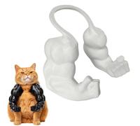 3D Printed Cat Muscle Arms Costume, Lightweight PLA Pet Cosplay Accessory | Soft shoulder fitting design, funny novelty styling, portable lightweight build, cute party prop for all size kitties
