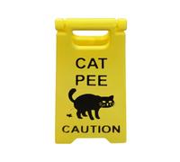 3D Printed, Cat Warning, Kitten Urine Sign, Funny Pee Decoration, Humorous Puppy Poop, Decorative Warning for Home Workplace, Bathroom, Kitchen, Decor, 3.94x1.77 inches