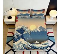 3D Printed Celestial Moon Fitted Sheet Microfiber Deep Pocket Non-Slip Bedroom Decor Astronomy Mattress Fitted Cover 160x200x25cm