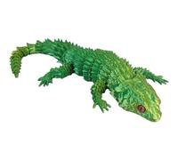 3D Printed Chameleon, 23cm Gecko Wall Climber Toy, Fidget Toys Adults Kids for Stress Relief, Articulated Lizard Toys for Play, 3D Printed Animals for Office or Home Decor, Gifts (Yellow-Green)